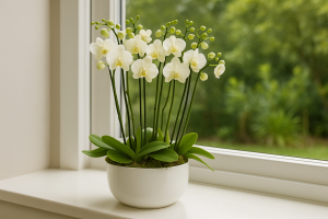 Storczyk Phalaenopsis 12-pędowy doniczka 26 cm wysokość 50 cm